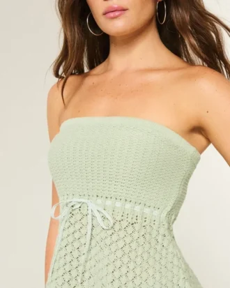 Strap-free tubtop i virkad stil
