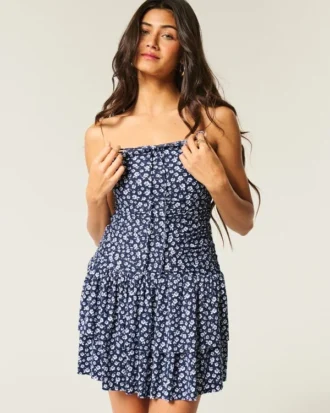 Strapeless Knit Skort Dress