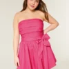 Strapless Bow Mini Dress