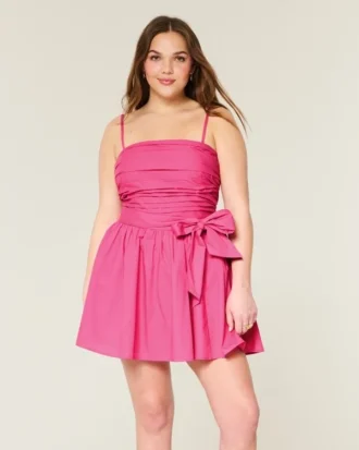 Strapless Bow Mini Dress