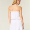 Strapless Drawstring Blouson Mini Dress Strapless Drawstring Blouson Mini Dress