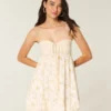 Strapless Ruffle Babydoll Mini Dress