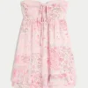 Strapless Ruffle Babydoll Mini Dress