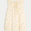 Strapless Ruffle Babydoll Mini Dress