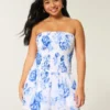 Strapless Smocked Bodice Mini Dress Strapless Smocked Bodice Mini Dress