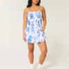 Strapless Smocked Bodice Mini Dress Strapless Smocked Bodice Mini Dress
