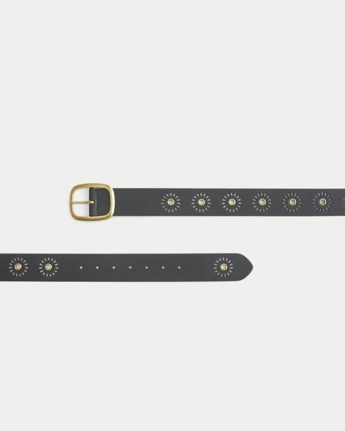 Sunburst Grommet veganskt läderbälte