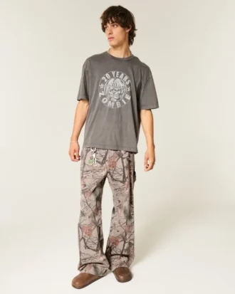 Superbaggy jeans i kamouflage