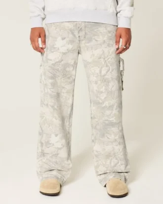 Superbaggy jeans i kamouflage