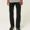 Svart, ofärgnad rak jeans Svart, ofärgnad rak jeans