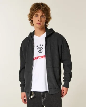 Termisk hoodie med dragkedja