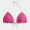 Triangelbikinitopp i virkad stil