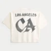 Tung baggy crop Los Angeles grafisk fotbollströja Tung baggy crop Los Angeles grafisk fotbollströja