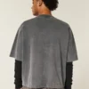 Tung baggy kort varsity-fotbollströja med tryck