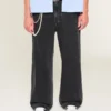 Tvättad svart stjärngrafik Super Baggy Jeans Tvättad svart stjärngrafik Super Baggy Jeans
