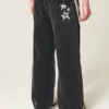 Tvättad svart stjärngrafik Super Baggy Jeans Tvättad svart stjärngrafik Super Baggy Jeans
