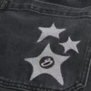 Tvättad svart stjärngrafik Super Baggy Jeans Tvättad svart stjärngrafik Super Baggy Jeans