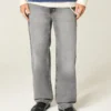 Tvättade grå baggy jeans