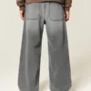 Tvättade grå superbaggy jeans