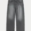 Tvättade grå superbaggy jeans