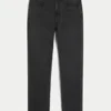 Tvättade svarta atletiska skinny jeans