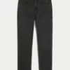 Tvättade svarta atletiska skinny jeans