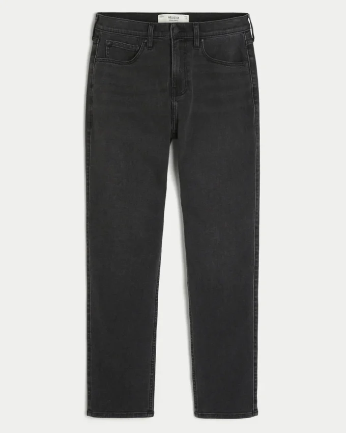 Tvättade svarta atletiska skinny jeans