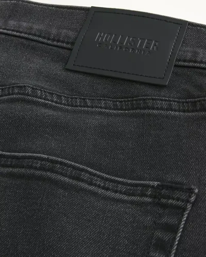 Tvättade svarta atletiska skinny jeans