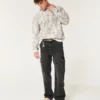 Tvättade svarta baggy cargojeans Tvättade svarta baggy cargojeans