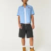 Tvättade svarta baggy jeansshorts Tvättade svarta baggy jeansshorts