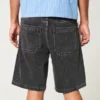 Tvättade svarta baggy jeansshorts Tvättade svarta baggy jeansshorts