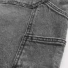 Tvättade svarta baggy målarshorts i denim