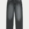 Tvättade svarta baggyjeans Tvättade svarta baggyjeans