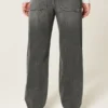 Tvättade svarta baggyjeans med stjärngrafik Tvättade svarta baggyjeans med stjärngrafik