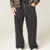 Tvättade svarta Dodge Hellcat Graphic Baggy Jeans Tvättade svarta Dodge Hellcat Graphic Baggy Jeans