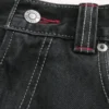 Tvättade svarta Good Luck-broderade skaterbaggyjeans Tvättade svarta Good Luck-broderade skaterbaggyjeans