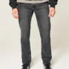 Tvättade svarta smala raka jeans Tvättade svarta smala raka jeans