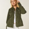 Twill Y2K militärjacka