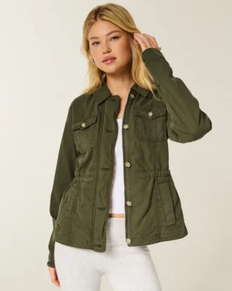Twill Y2K militärjacka