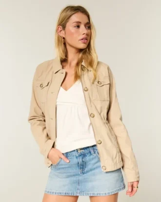 Twill Y2K militärjacka