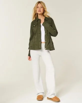 Twill Y2K militärjacka