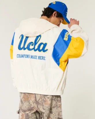UCLA Bruins vindjacka med huva och tryck