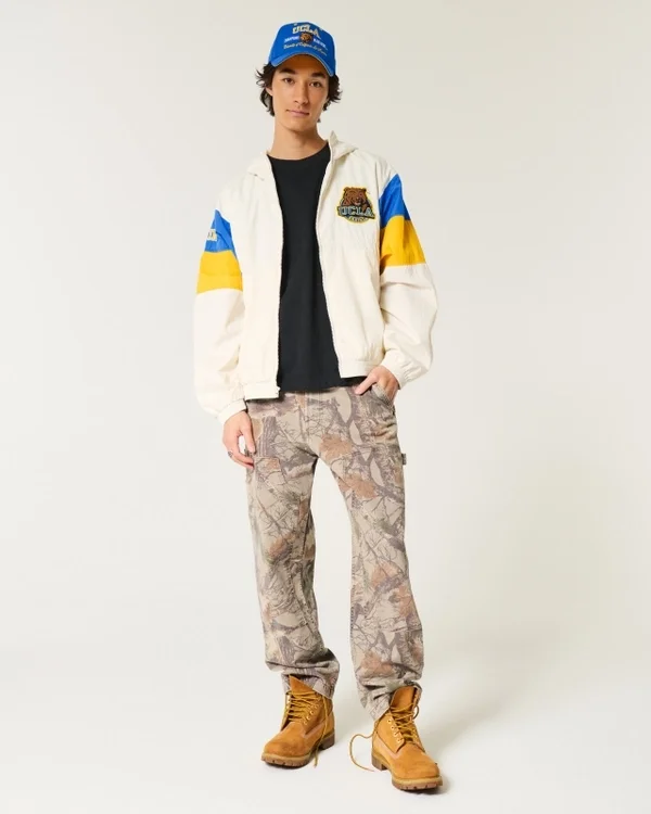 UCLA Bruins vindjacka med huva och tryck UCLA Bruins vindjacka med huva och tryck