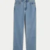 Ultra hög midja, medium tvätt, 90-tals raka jeans