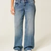 Ultra låg midja, mörk tvätt, baggy jeans Ultra låg midja, mörk tvätt, baggy jeans