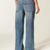 Ultra låg midja, mörk tvätt, baggy jeans Ultra låg midja, mörk tvätt, baggy jeans
