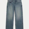 Ultra låg midja, mörk tvätt, baggy jeans Ultra låg midja, mörk tvätt, baggy jeans