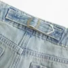 Ultralåg midja Ljus tvätt Baggy jeans med spänne bak Ultralåg midja Ljus tvätt Baggy jeans med spänne bak