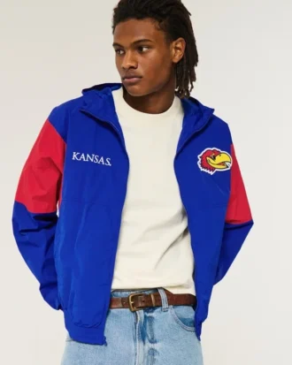 University of Kansas Jayhawks grafisk vindjacka med huva