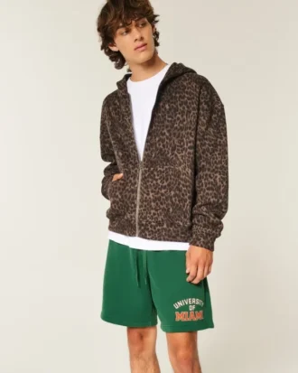 University of Miami Hurricanes grafiska fleeceshorts